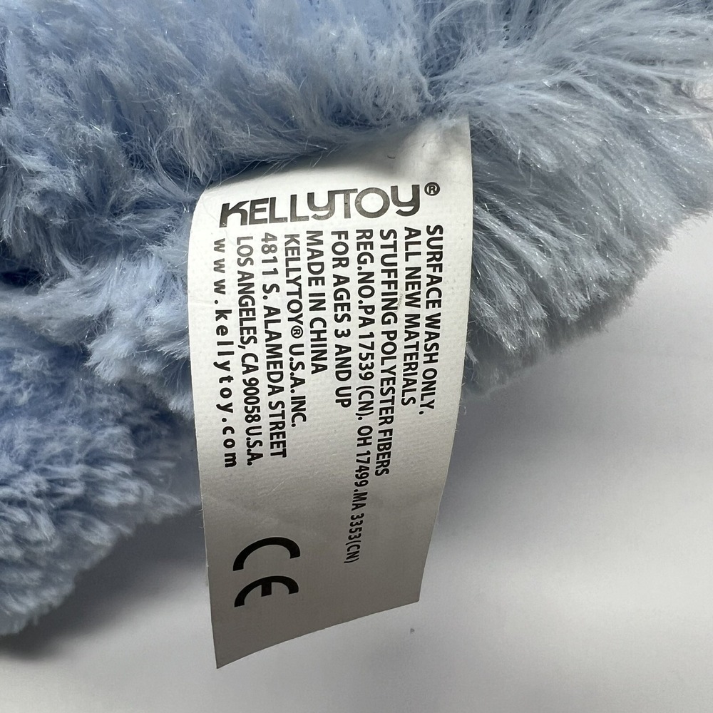 Kellytoy Original Blue Teddy Bear Plush 10" Soft Stuffed Animal Toy 2020 Bow Tie - Picture 14 of 14